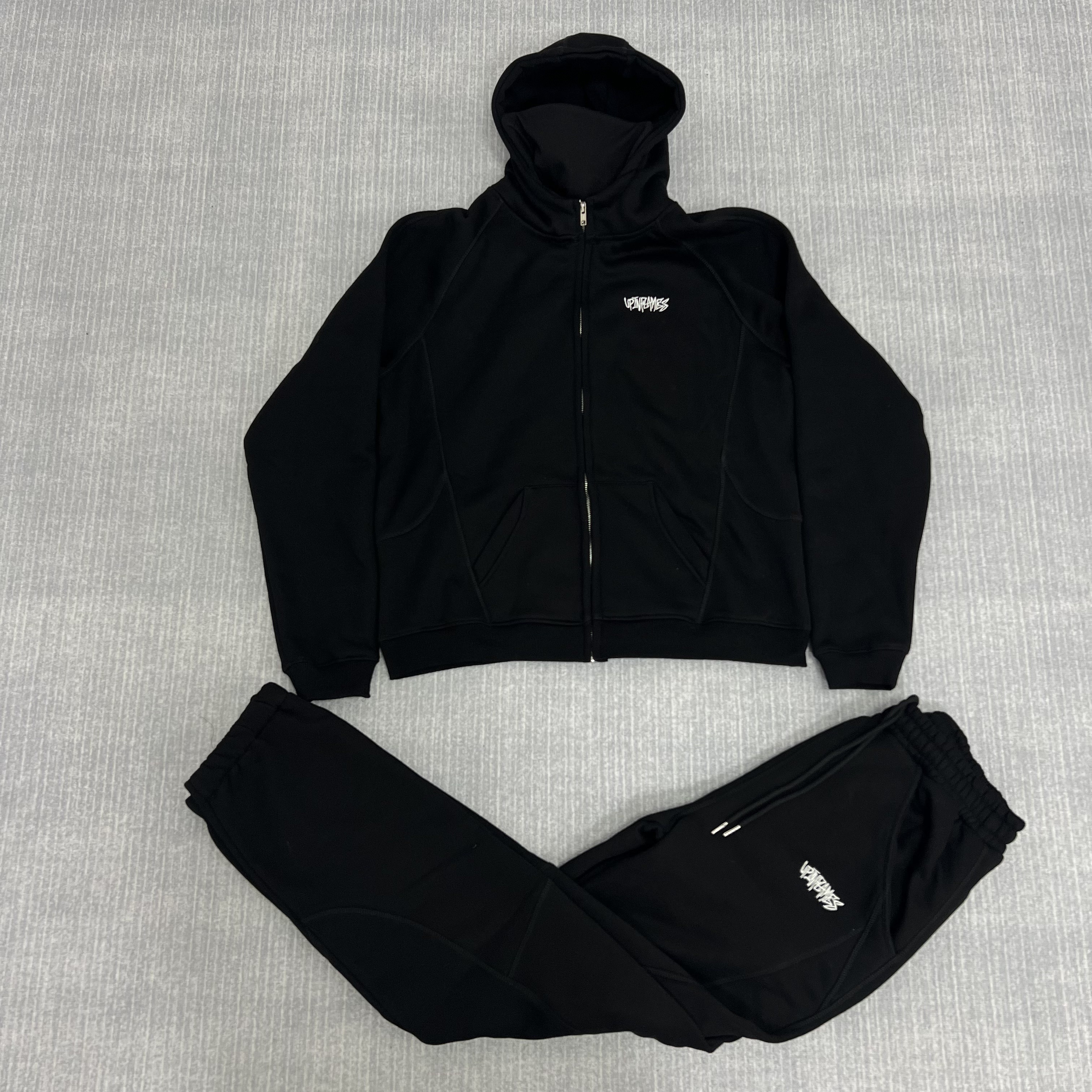Up In Flames Black Hoodie Set - Image 42