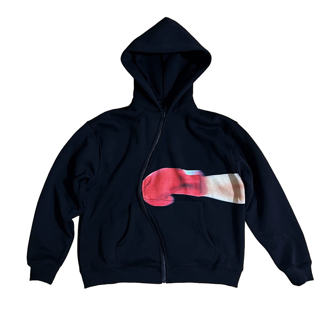 Unbranded Boxing Print-Wave Zipper Hoodie - Image 7