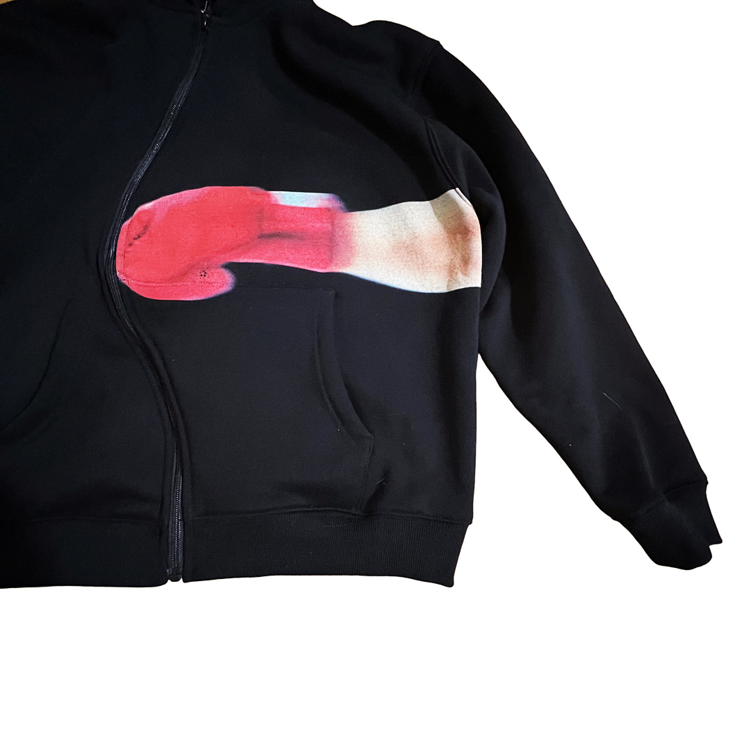 Unbranded Boxing Print-Wave Zipper Hoodie - Image 6
