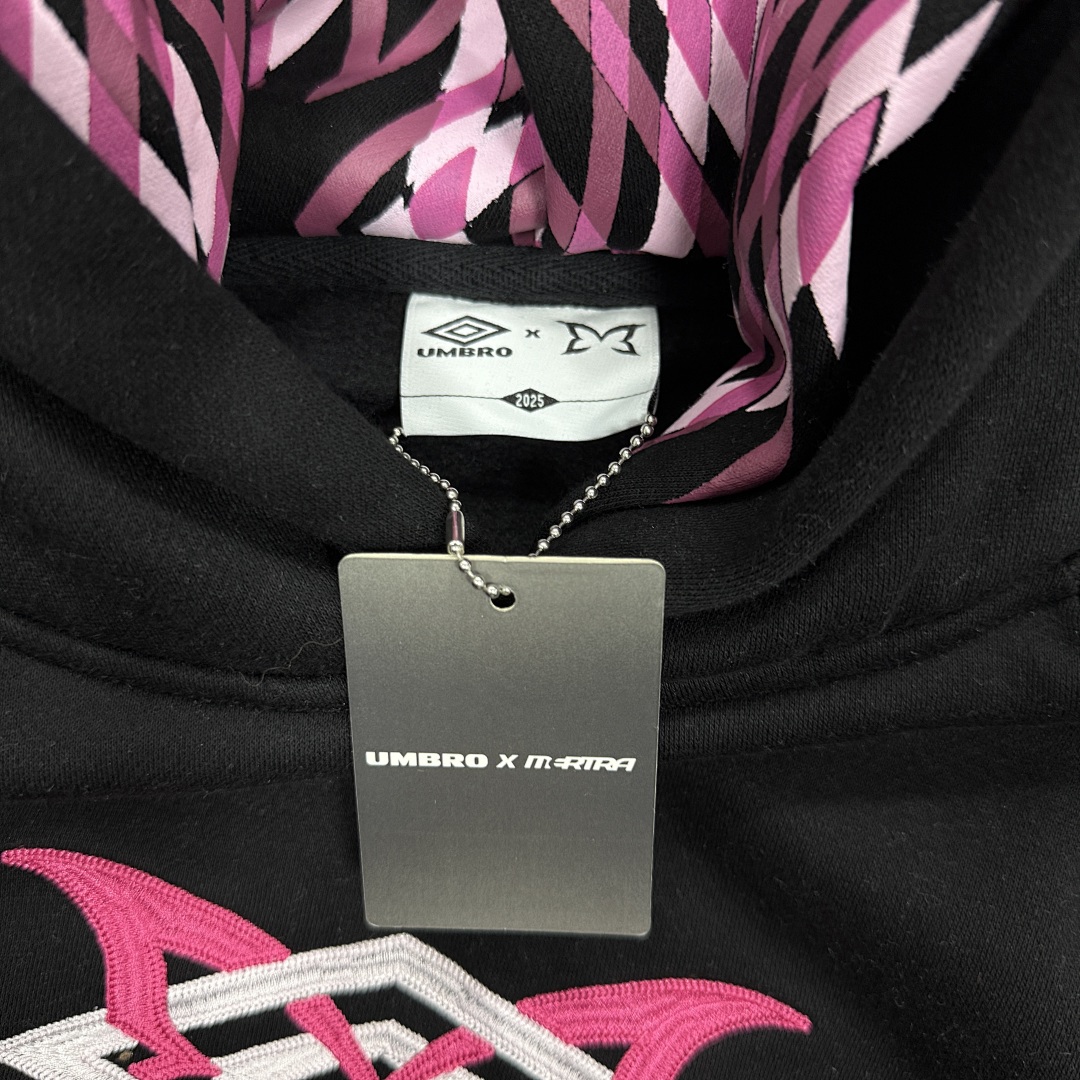 Mertra X Umbro Pink Double Hood Hoodie - Image 54