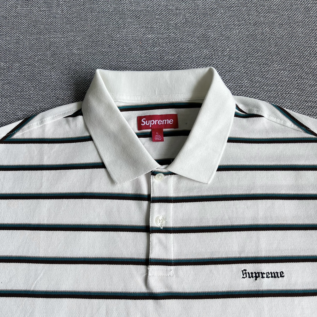 Supreme WEEK3 Washed Stripe Polo - Image 9