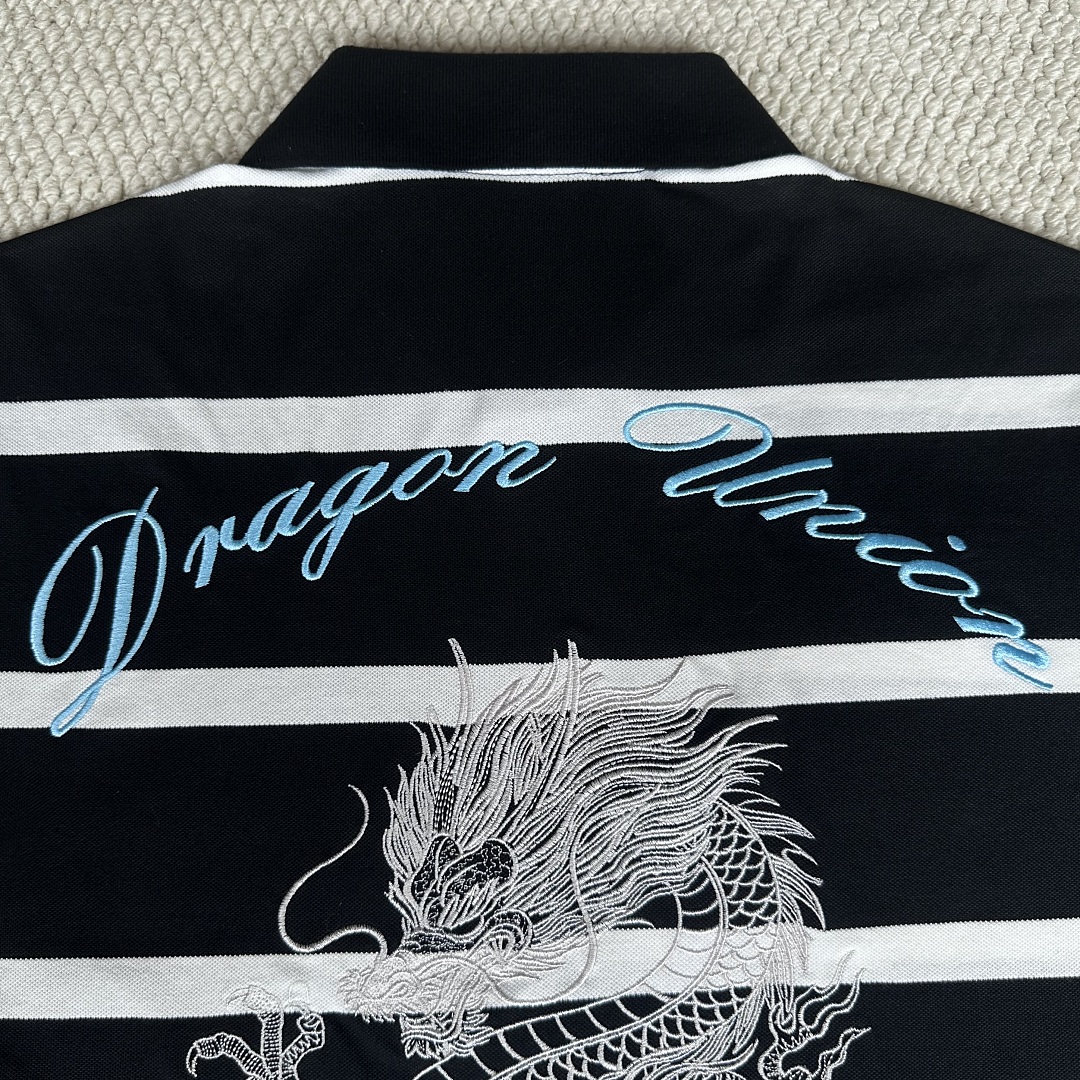 Dragon Union Striped Dragon Embroidery Polo - Image 10