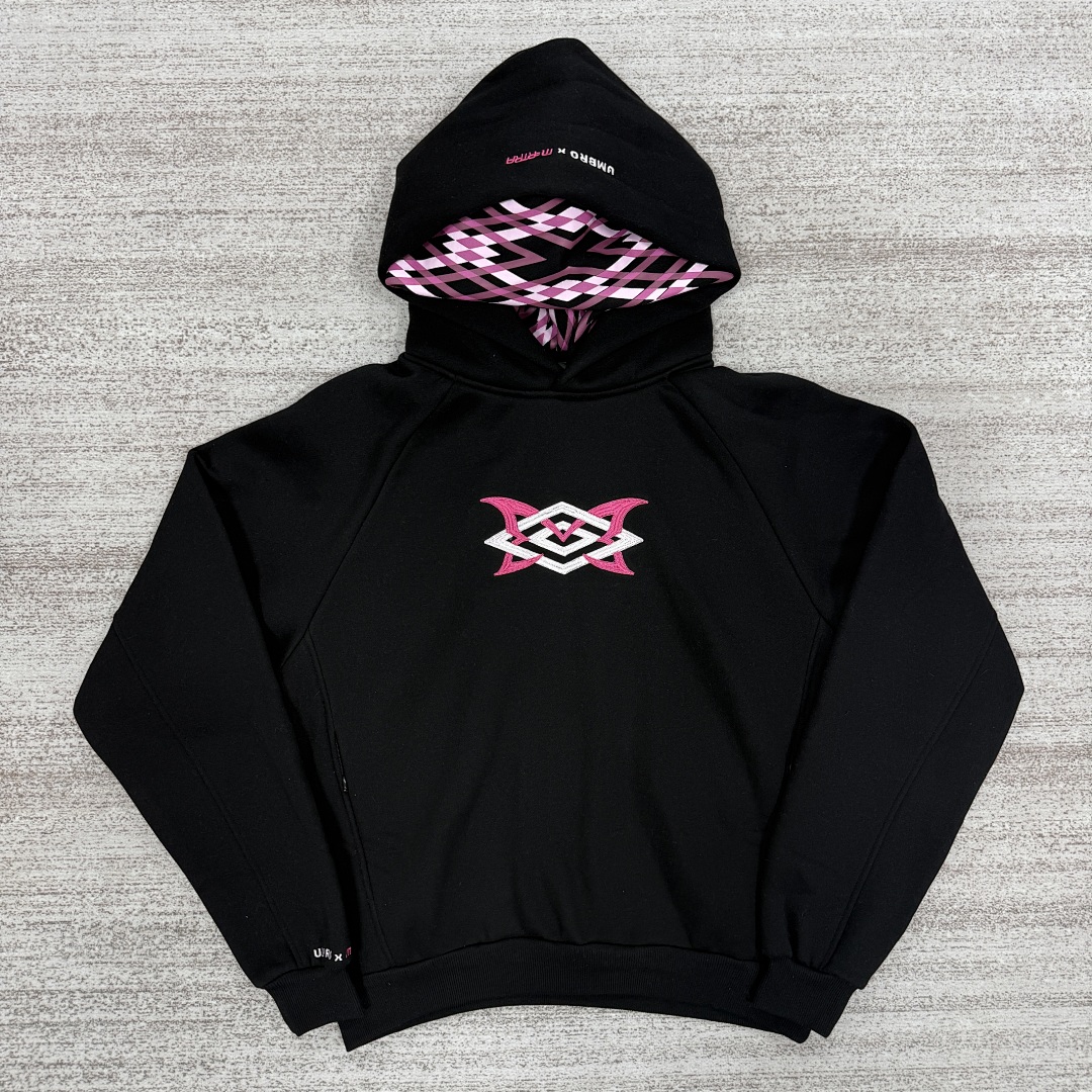 Mertra X Umbro Pink Double Hood Hoodie - Image 47