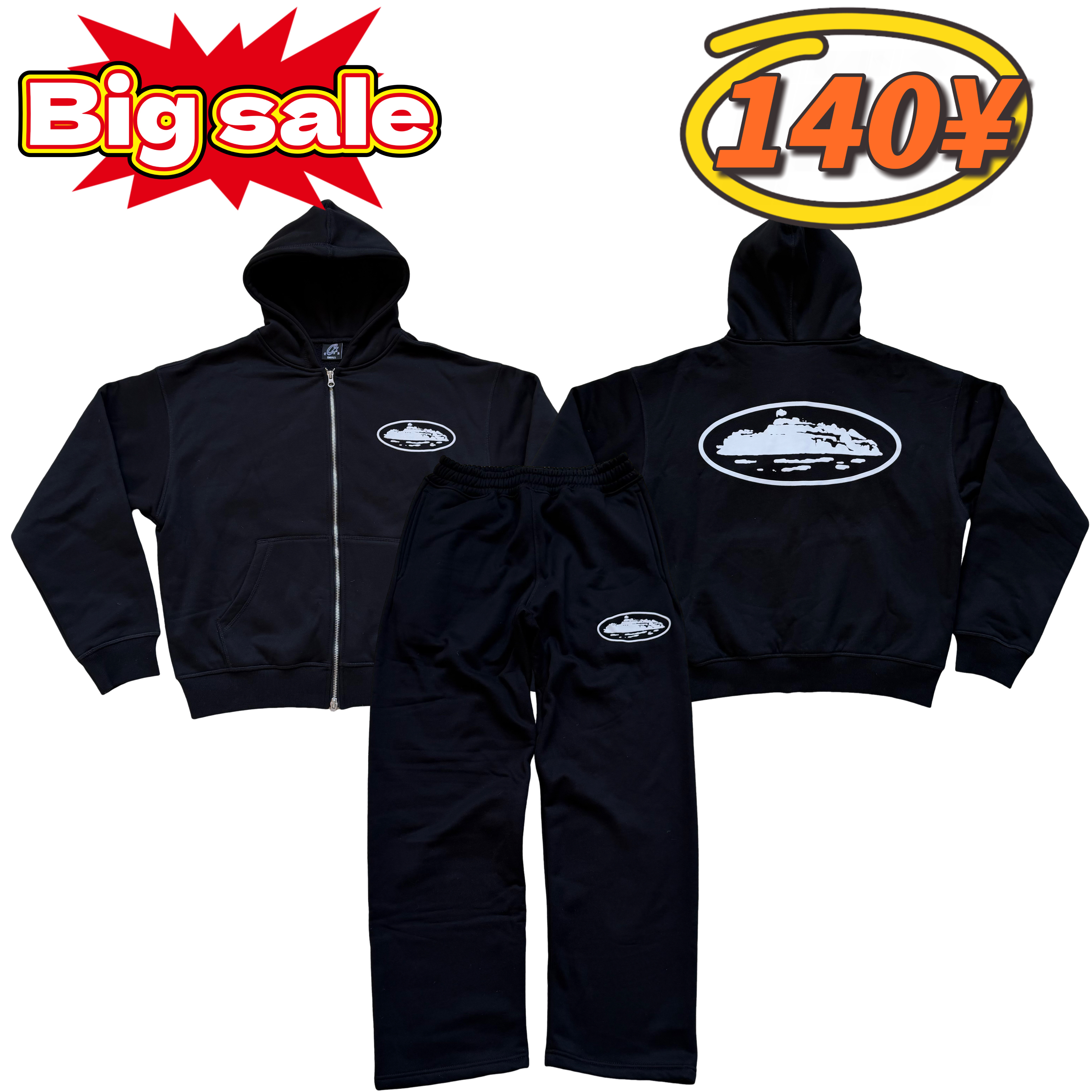 Corteiz logo tracksuit Black color - Image 18