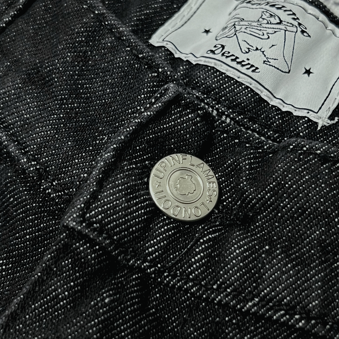 Up In Flames Denim Shorts (black) - Image 13