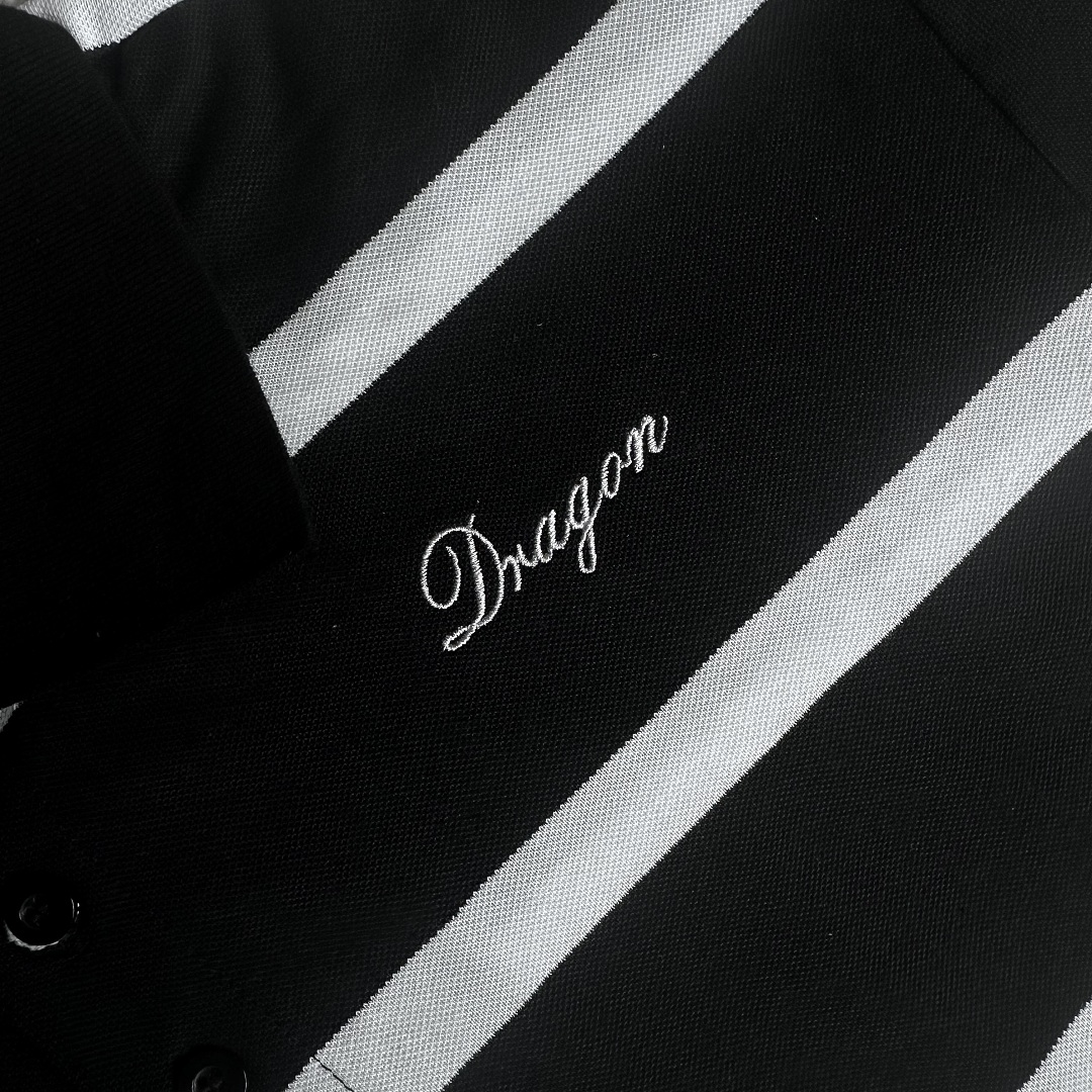 Dragon Union Striped Dragon Embroidery Polo - Image 11