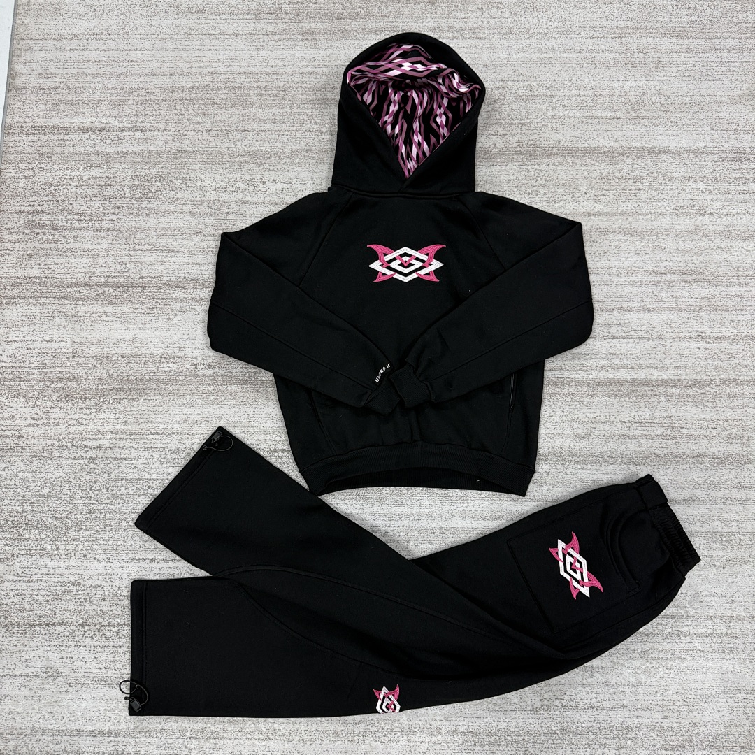 Mertra X Umbro Pink Double Hood Hoodie - Image 45