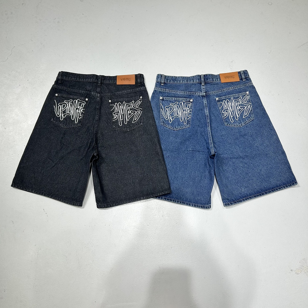 Up In Flames Denim Shorts - Image 4