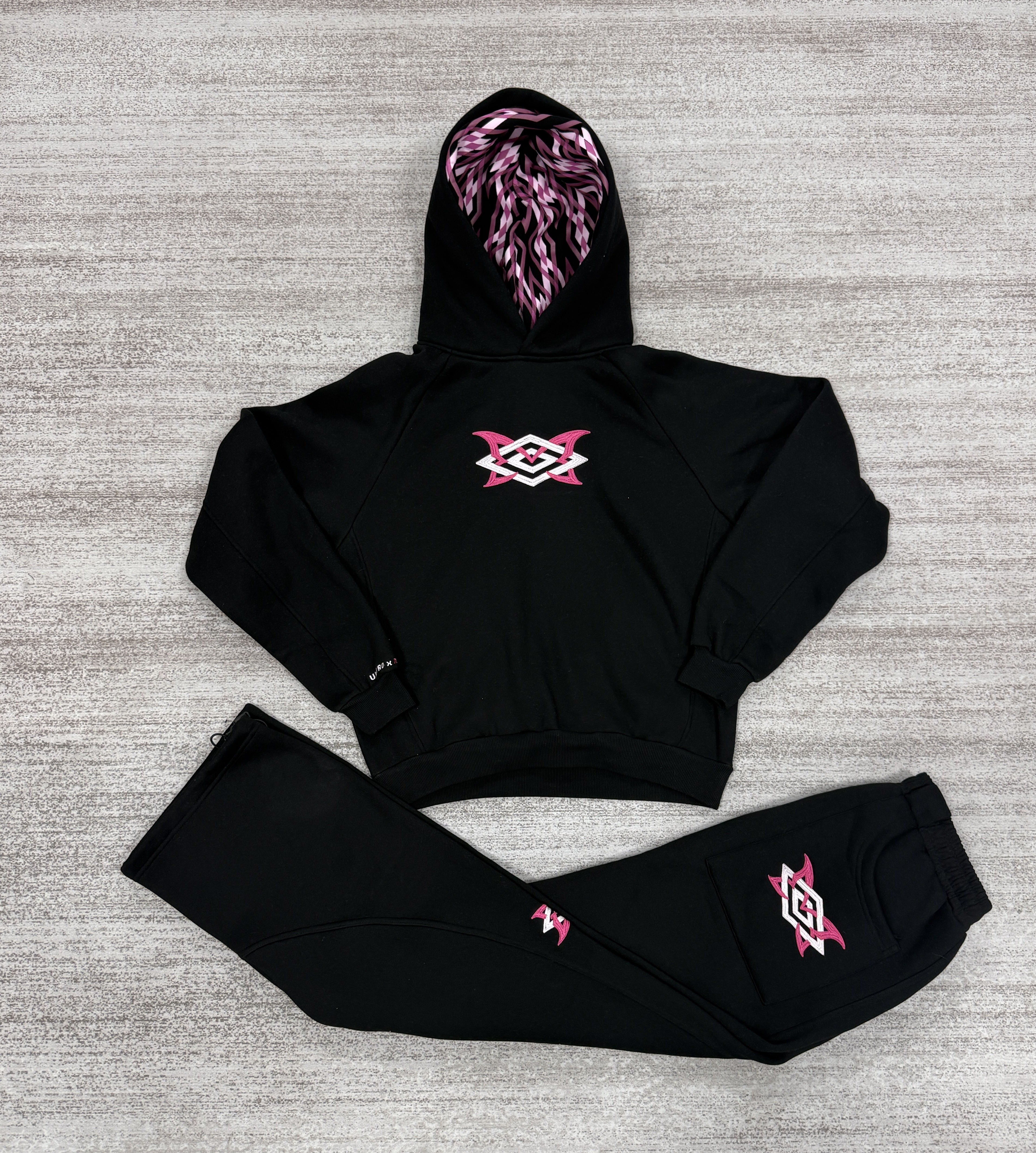 Mertra X Umbro Pink Double Hood Hoodie - Image 75