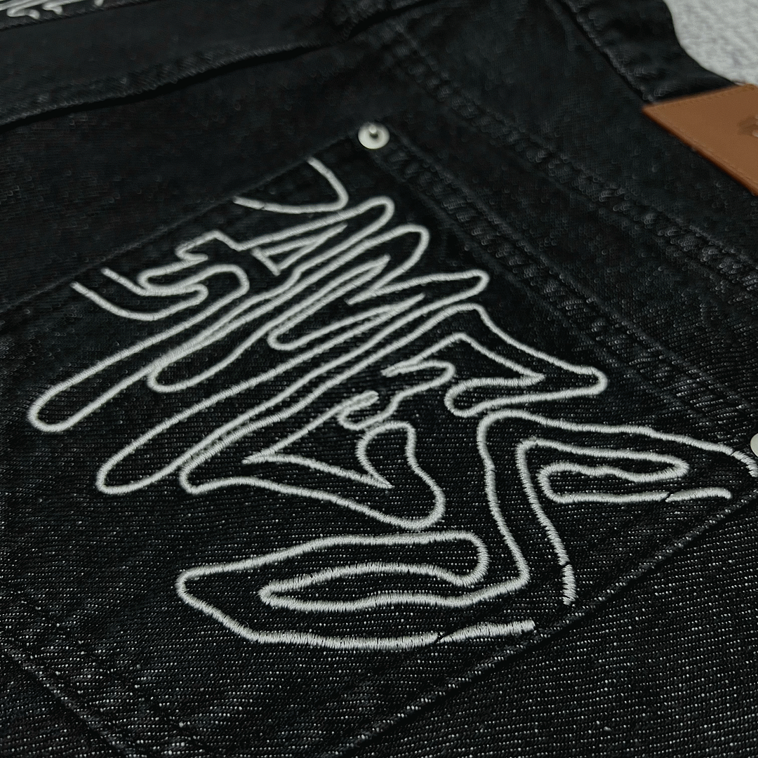 Up In Flames Denim Shorts (black) - Image 9