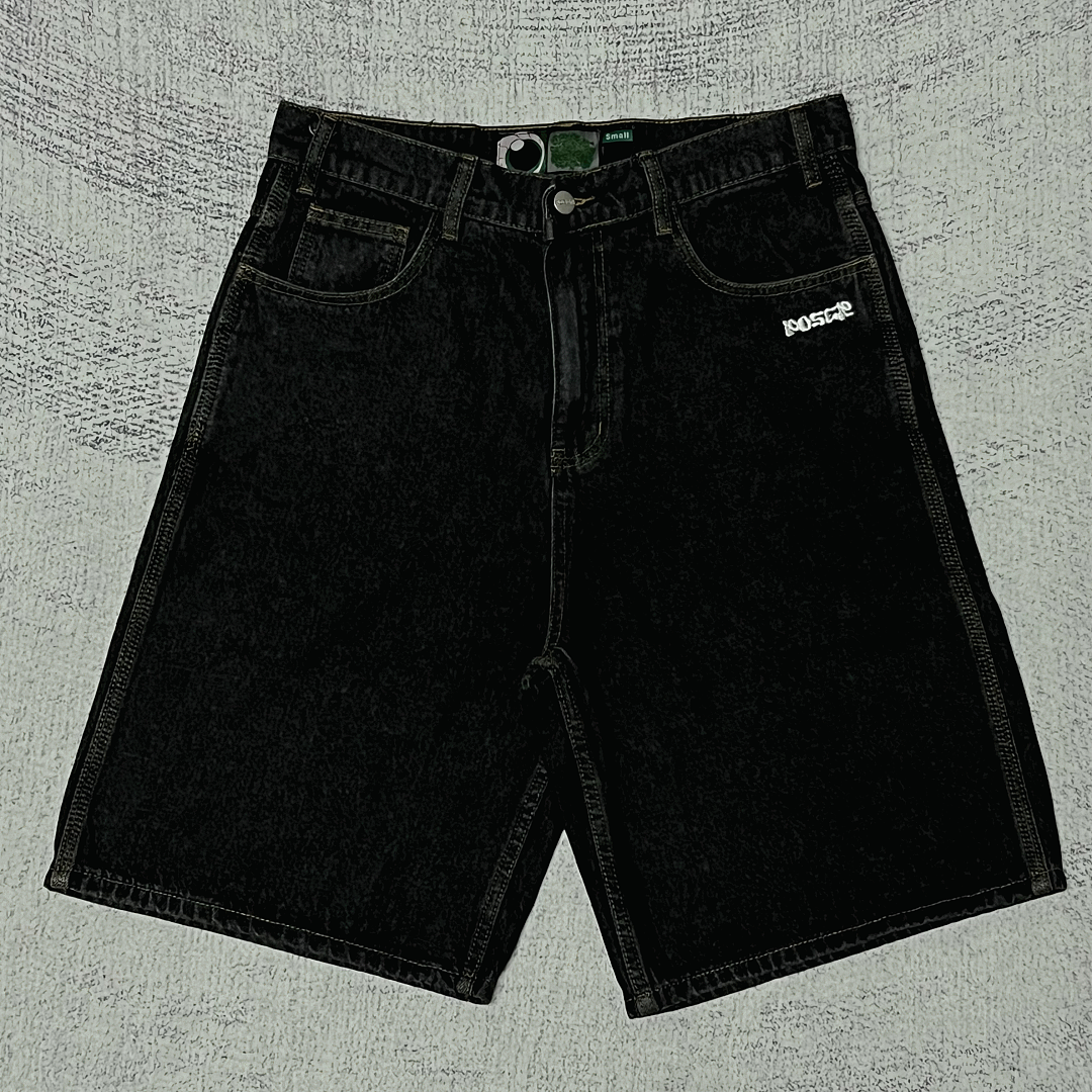 Poser Leaf Embroidered Denim Shorts - Image 4