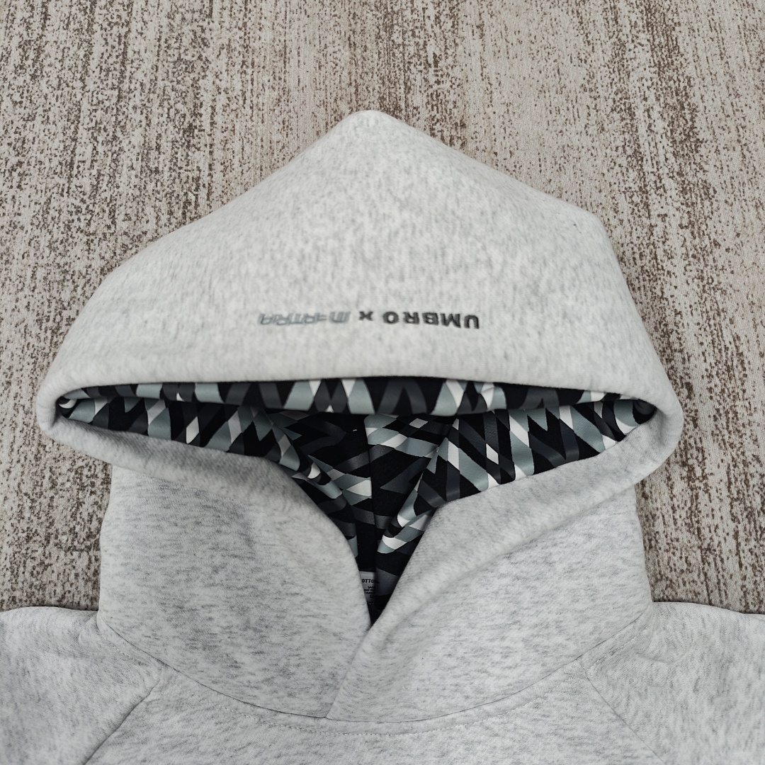 Mertra X Umbro Pink Double Hood Hoodie - Image 7