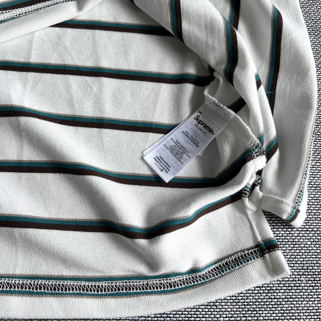 Supreme WEEK3 Washed Stripe Polo - Image 20