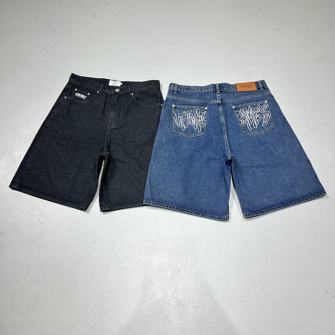 Up In Flames Denim Shorts - Image 3