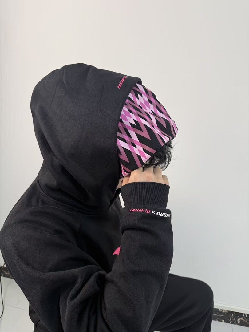 Mertra X Umbro Pink Double Hood Hoodie - Image 73