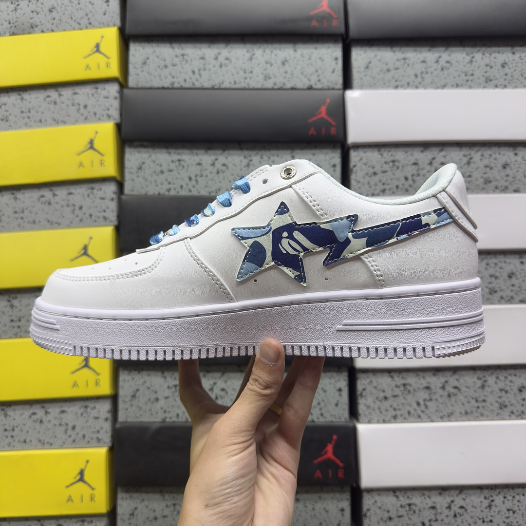 Bape Sta Low 1K70-191-335 White / (Blue) - Image 7
