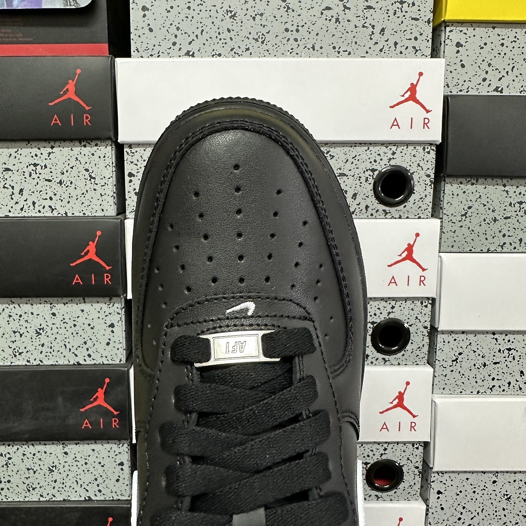 Nike Air Force 1 Low '07 (Black White) - Image 9