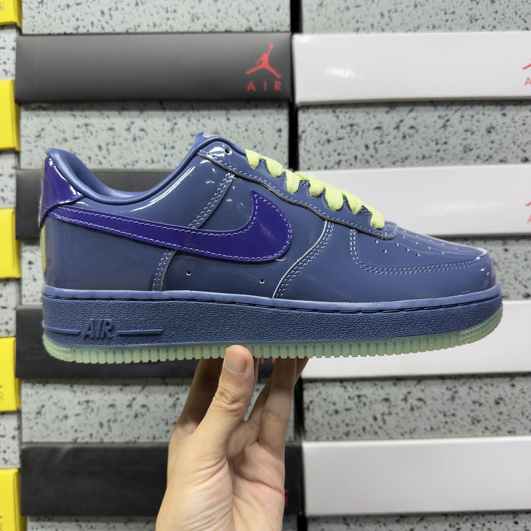 Nike Air Force 1 Low Patent Leather Mystic Navy Grape (Ice) - Image 3