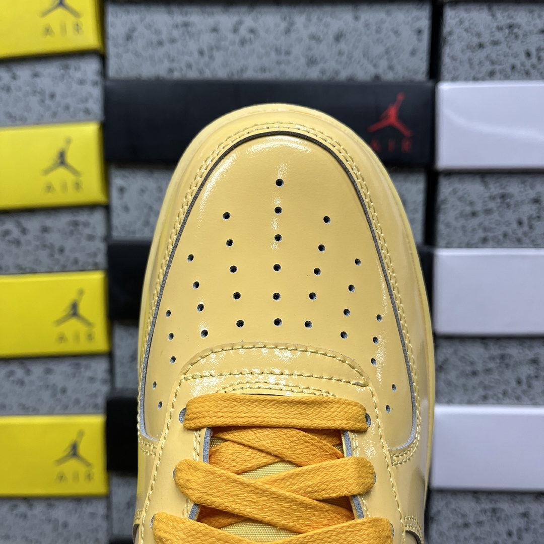 Nike Air Force 1 Low Patent Leather Topaz Gold Pine (Green) - Image 2