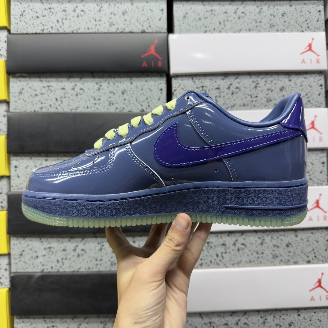 Nike Air Force 1 Low Patent Leather Mystic Navy Grape (Ice) - Image 9