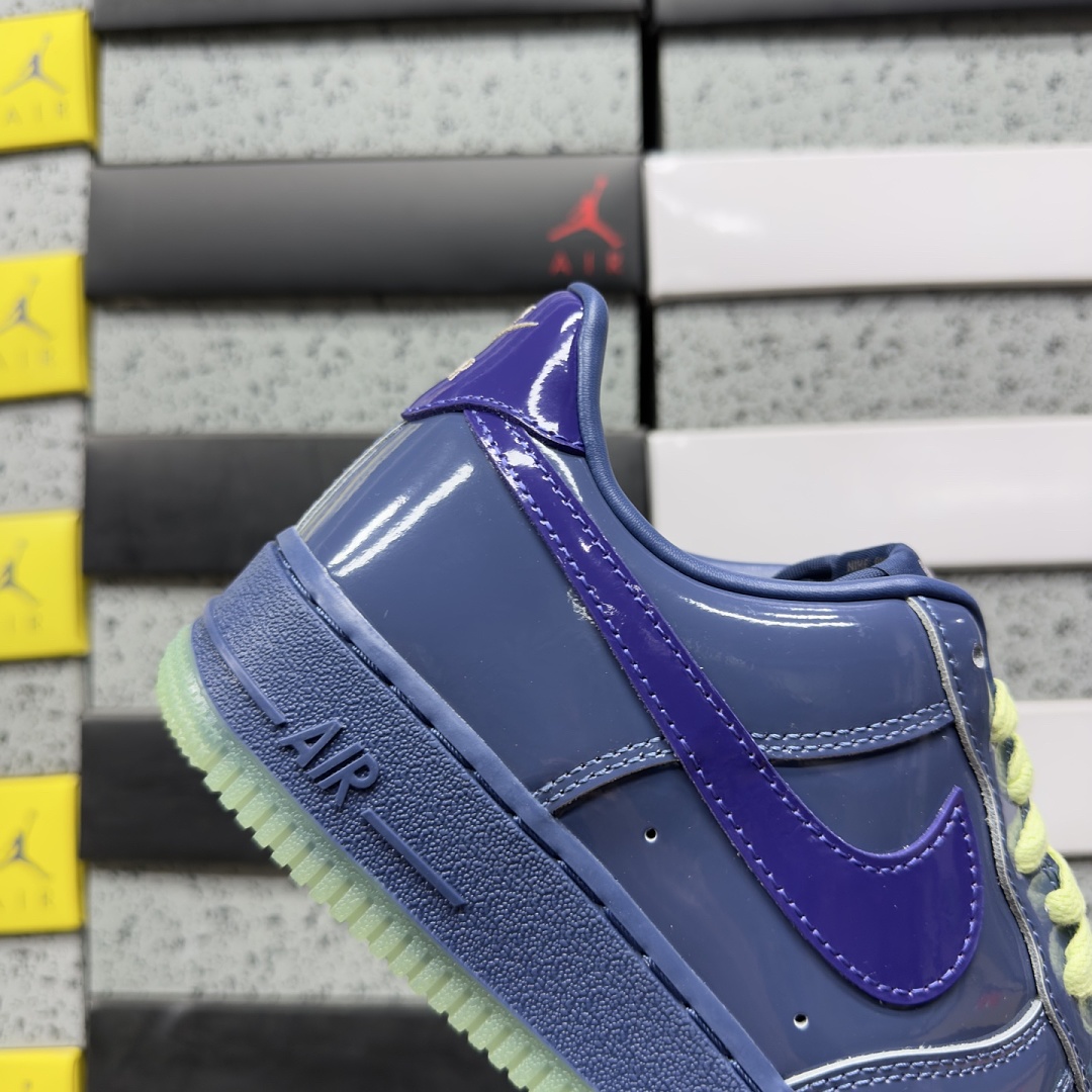 Nike Air Force 1 Low Patent Leather Mystic Navy Grape (Ice) - Image 2
