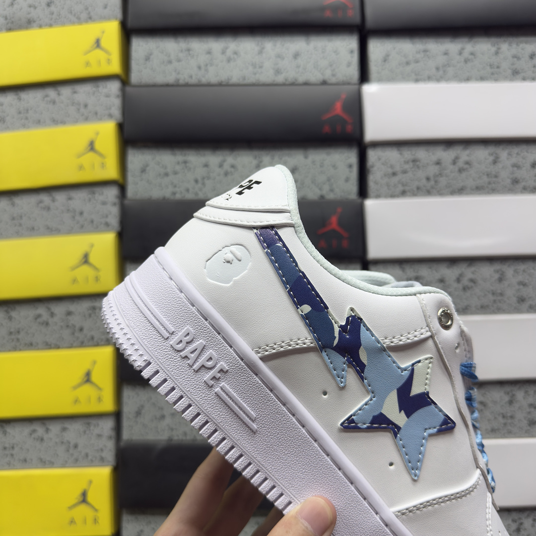 Bape Sta Low 1K70-191-335 White / (Blue) - Image 5