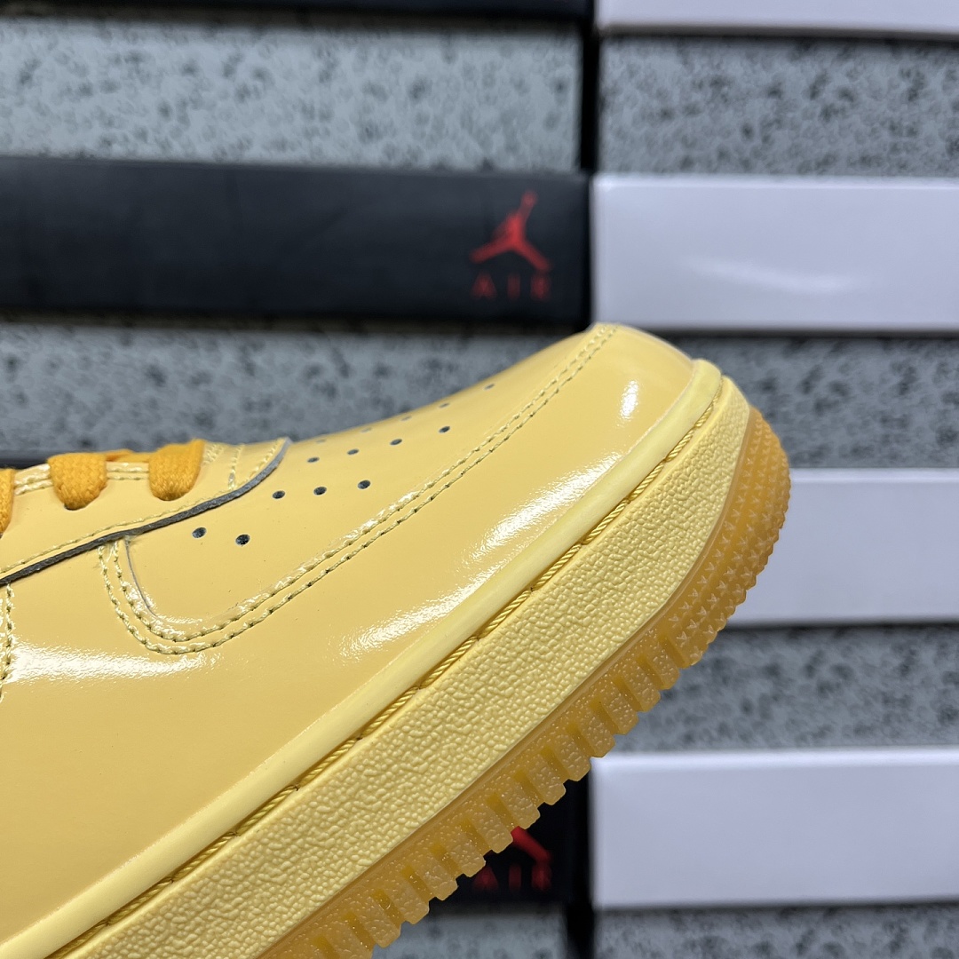 Nike Air Force 1 Low Patent Leather Topaz Gold Pine (Green) - Image 5